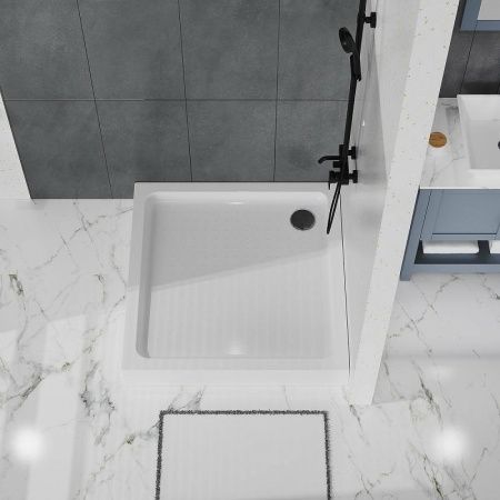Душевой поддон акриловый BelBagno TRAY-BB-A-100-15-W 100х100 белый с ножками