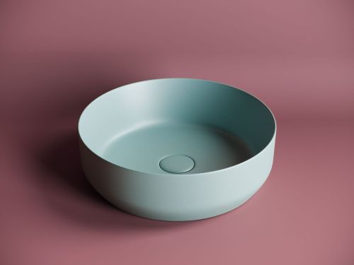 Раковина из сантехнического фарфора Ceramica Nova ELEMENT CN6022MLG 40х40 накладная цвет зеленый без отверстий под смеситель - фото 5