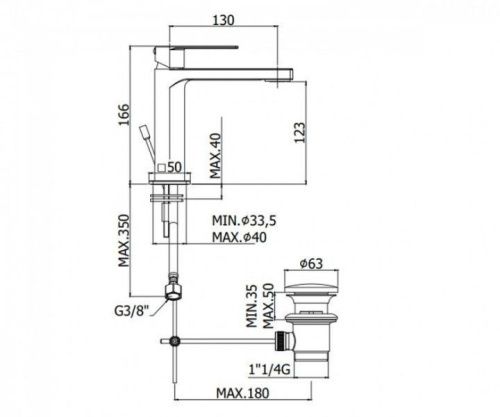 Смеситель Paffoni Tango TA075CR на раковину хром - фото 2