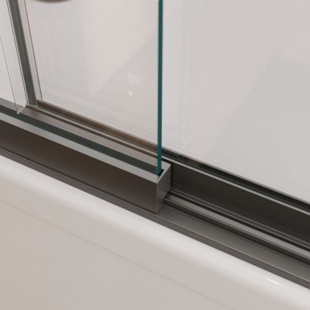 Душевая шторка на ванну Cezares SLIDER SLIDER-FIX-VF-11-90/150-C-GM 90х150 стекло прозрачное профиль оружейная сталь ориентация универсальная