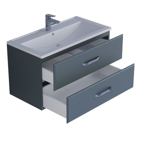 Тумба под раковину Uperwood Foster 291020523 90х50 подвесная цвет серый