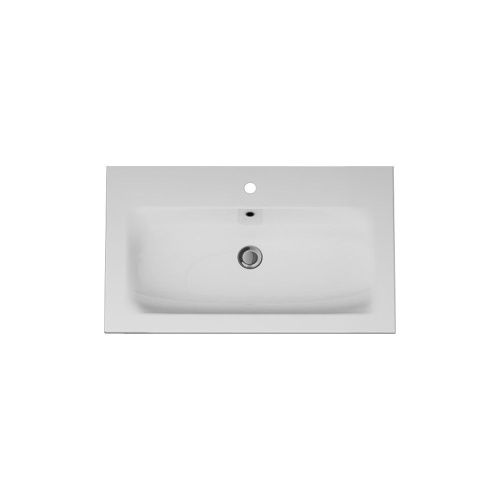 Раковина из сантехнического фарфора Am.Pm Spirit V2.0 M70AWCC0802WG 80х50 встраиваемая цвет белый 1 отверстие под смеситель - фото 2