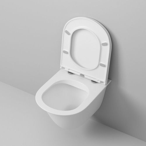 Унитаз подвесной Grossman Санфаянс GR-4412MS белый с сиденьем микролифт безободковый каскадный смыв - фото 4