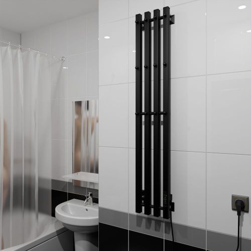 Полотенцесушитель электрический Altasan АргоЛюксПроф АргоЛюксПроф12021ЧМ 20х120 черный - фото 2