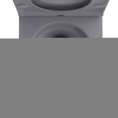 Унитаз подвесной Wellsee Croquis 182614001 серый с сиденьем микролифт безободковый смыв торнадо - фото 3