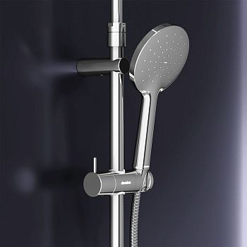 Душевая стойка Damixa Option DX218091000 настенная цвет хром с термостатом