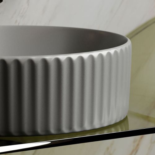 Раковина из сантехнического фарфора Ceramica Nova ELEMENT CN6057MH 40х40 накладная цвет черный без отверстий под смеситель - фото 2