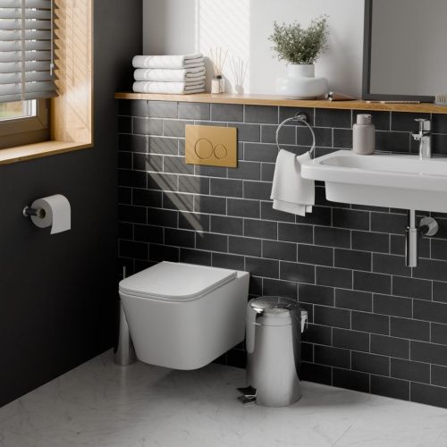 Клавиша смыва механическая Iberica Blanca INOX-O IB.B081.005.003 цвет желтый - фото 4