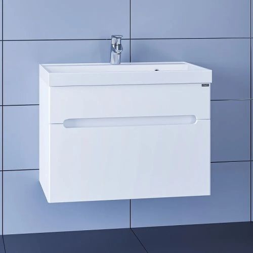 Тумба под раковину СанТа Лондон 224003л 70х40 подвесная цвет белый - фото 3