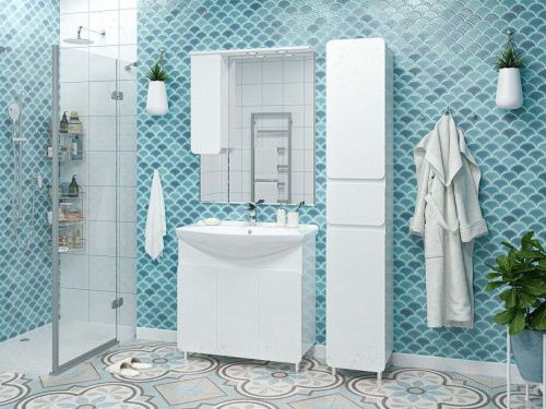 Зеркало-шкаф Misty Чегет П-Чег-02085-01Л 80х100 подвесной цвет белый - фото 5