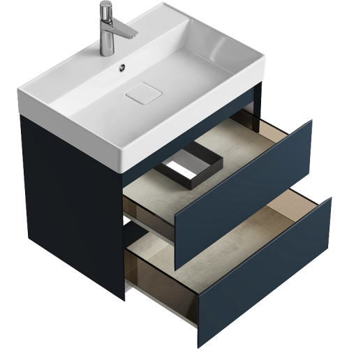 Тумба под раковину Aqwella Y GE01652GRM 70х50 подвесная цвет серый - фото 2