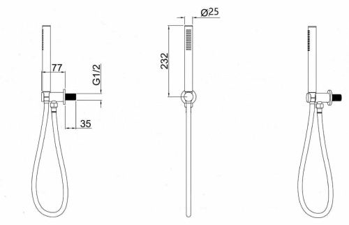 Душевой гарнитур Allen Brau Priority 5.31019-MG настенный серый - фото 4