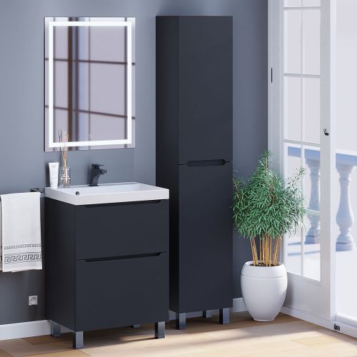 Тумба под раковину Uperwood Tanos 291120331 60х50 напольная цвет черный - фото 2