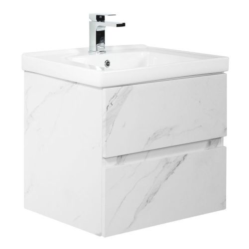 Тумба под раковину Art&Max TECHNO AM-Techno-700-2C-SO-MR960 70х50 подвесная цвет белый - фото 3