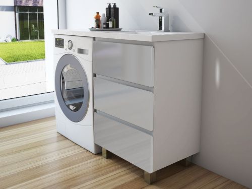 Тумба с раковиной Эстет Dallas Luxe ФР-00009669 40х50 напольная цвет белый - фото 5