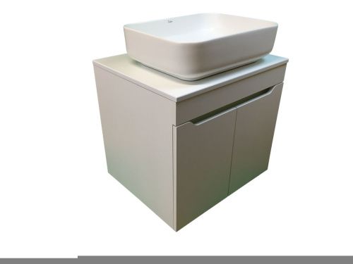 Тумба с раковиной Sintesi STL.W7019_SIN-LVB-APP-409WM 60х60 подвесная цвет белый - фото 4