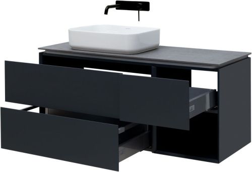 Тумба под раковину Allen Brau Infinity 1.21005.AM 120х50 подвесная цвет черный - фото 4