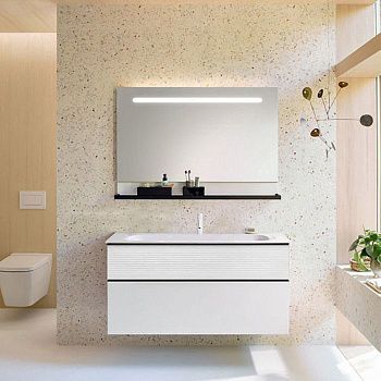 Тумба с раковиной Burgbad Fiumo SFXN122F3956FOT2G0200C0001*1 120х50 подвесная цвет белый