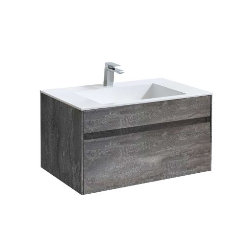 Тумба под раковину Vincea Chiara VMC-2C800GS 80х50 подвесная цвет серый - фото 4