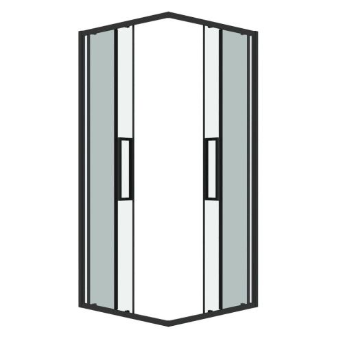 Душевой уголок Grossman Cosmo 300.K33.02.9090.21.00 90х90 стекло прозрачное профиль черный без поддона - фото 2