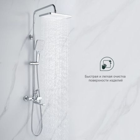 Душевая стойка Splenka S30.24 настенная цвет хром