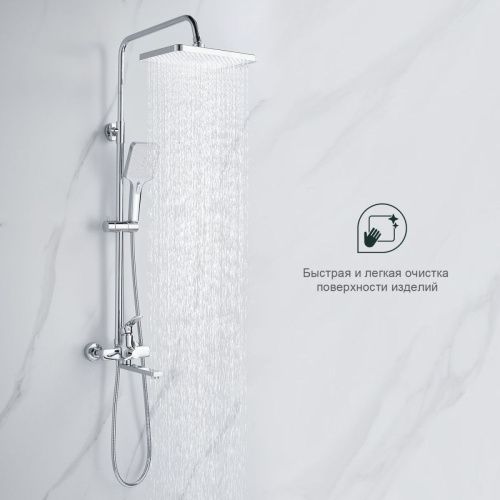 Душевая стойка Splenka S30.24 настенная цвет хром - фото 4