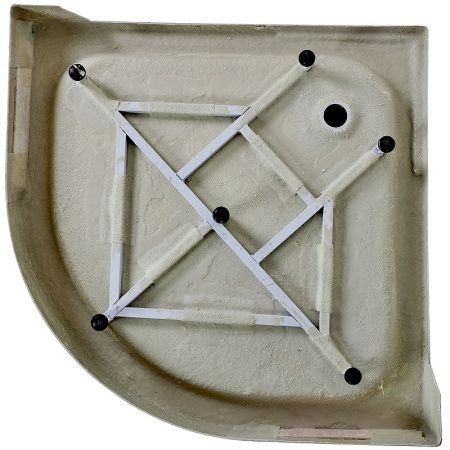 Душевой поддон акриловый Agger A01-080TCR/T 80х80 белый с каркасом