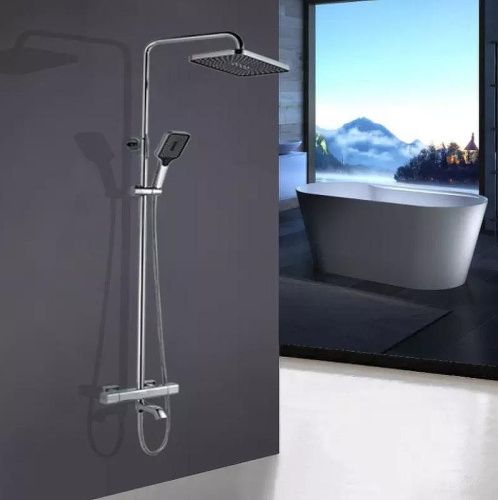 Душевая стойка ALMAes GaLaxy SDI-1803 настенная цвет хром с термостатом - фото 2