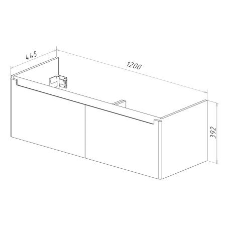 Тумба под раковину LeMark Buno mini LM05BM125T 120х40 подвесная цвет белый