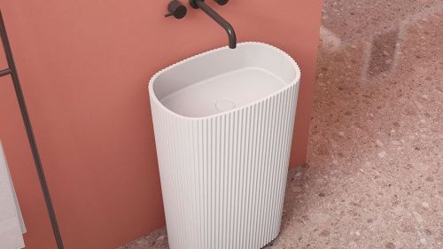 Раковина из искусственного камня Zenon Olympia 4000.000.000.000.39681 60х40 напольная цвет белый - фото 3