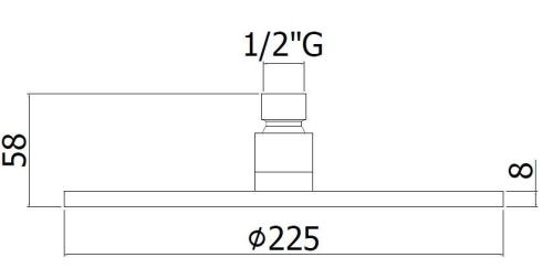 Верхний душ Paffoni Master ZSOF074HGSP 25х25 золото - фото 3