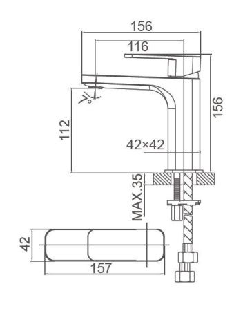 Смеситель Wonzon & Woghand Arnie WW-691101-MB на раковину черный