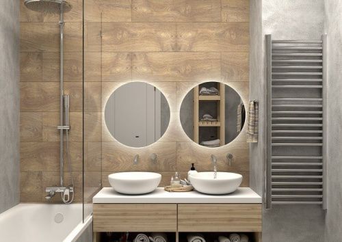 Зеркало с подсветкой Art&Max SANREMO AM-San-550-DS-F 60х60 подвесное - фото 2