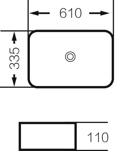 Раковина из сантехнического фаянса Grossman GR-3031 60х30 накладная цвет белый без отверстий под смеситель - фото 4