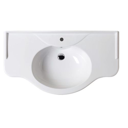 Раковина из сантехнического фаянса Azzurra Giunone GIU200110/ALZA bi*1 110х60 накладная цвет белый 1 отверстие под смеситель