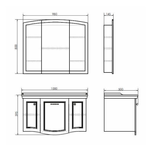 Зеркало-шкаф Comforty Палини 00004147994CF 100х80 подвесной цвет белый - фото 2
