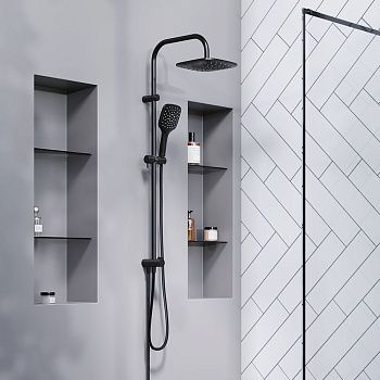 Душевая стойка Damixa Eclipse 931000300 настенная цвет черный