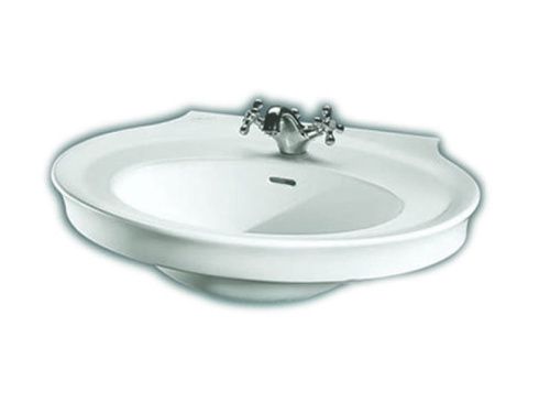 Раковина из сантехнического фаянса Hatria DOLCEVITA Y0EW01 80х60 подвесная цвет белый