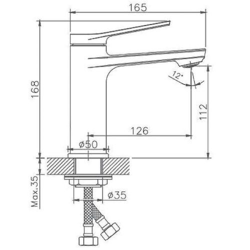 Смеситель Haiba HB572 HB10572 на раковину хром - фото 3