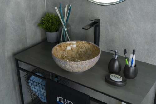 Раковина керамическая Gid Esfera 54437 30х30 накладная цвет многоцветный без отверстий под смеситель - фото 2