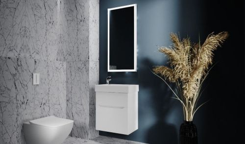 Тумба под раковину Jorno FOLK Folk.01.65/P/W/JR 60х30 подвесная цвет белый - фото 4