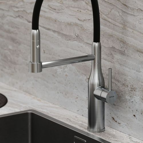 Смеситель для кухни Sancos Pride SC4011BNG на мойку нержавеющая сталь - фото 4