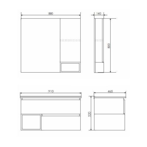 Тумба с раковиной Comforty Турин 00-00014644CF 90х50 подвесная цвет серый - фото 2