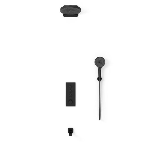 Душевая система Vincea VSFW-433TI1MB встраиваемая в стену цвет черный с термостатом - фото 2