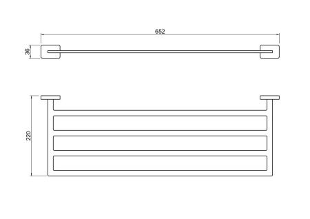 Полка в ванную комнату Aquatek ЛИБРА AQ4322CR