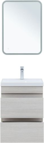 Тумба под раковину Aquanet Нота NEW 00334202 50х30 подвесная цвет бежевый - фото 5