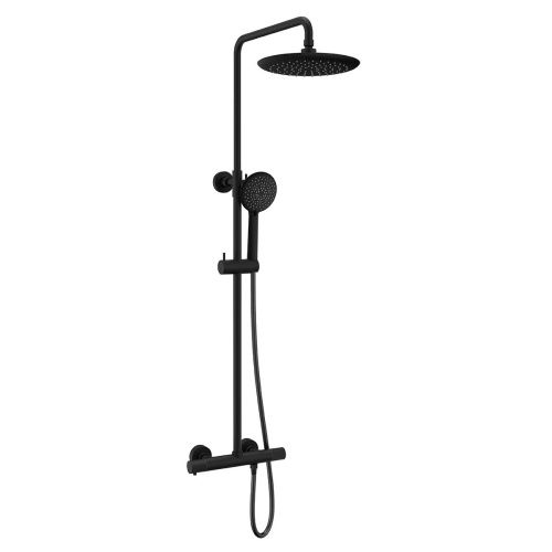 Душевая стойка Vincea Desire VSFS-1D0TMB настенная цвет черный с термостатом - фото 4