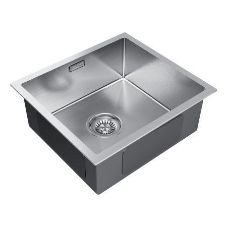 Кухонная мойка Paulmark ALLER 44 UNI PM904444-BS 40х40 цвет серый поверхность брашированная