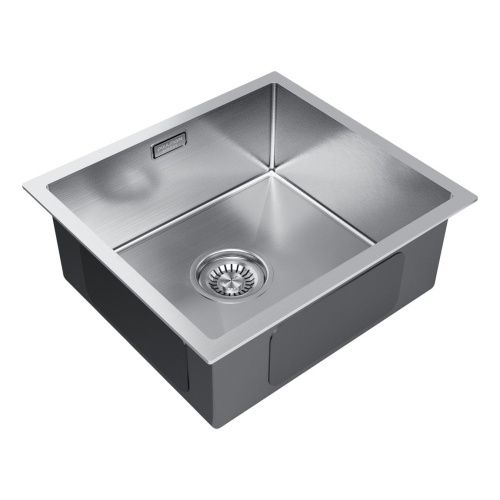 Кухонная мойка Paulmark ALLER 44 UNI PM904444-BS 40х40 цвет серый поверхность брашированная - фото 2