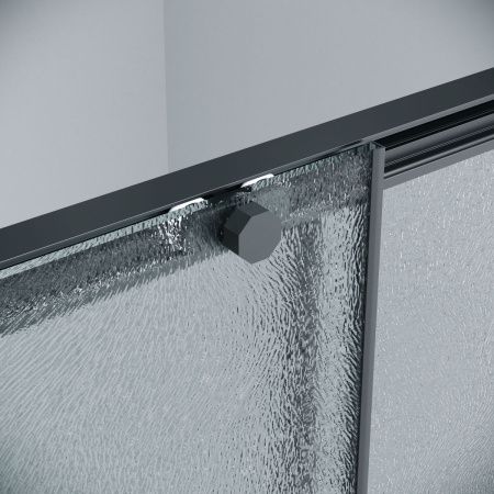 Душевая перегородка Grossman Style 200.K33.05.90.21.02 90х195 стекло текстурное профиль черный